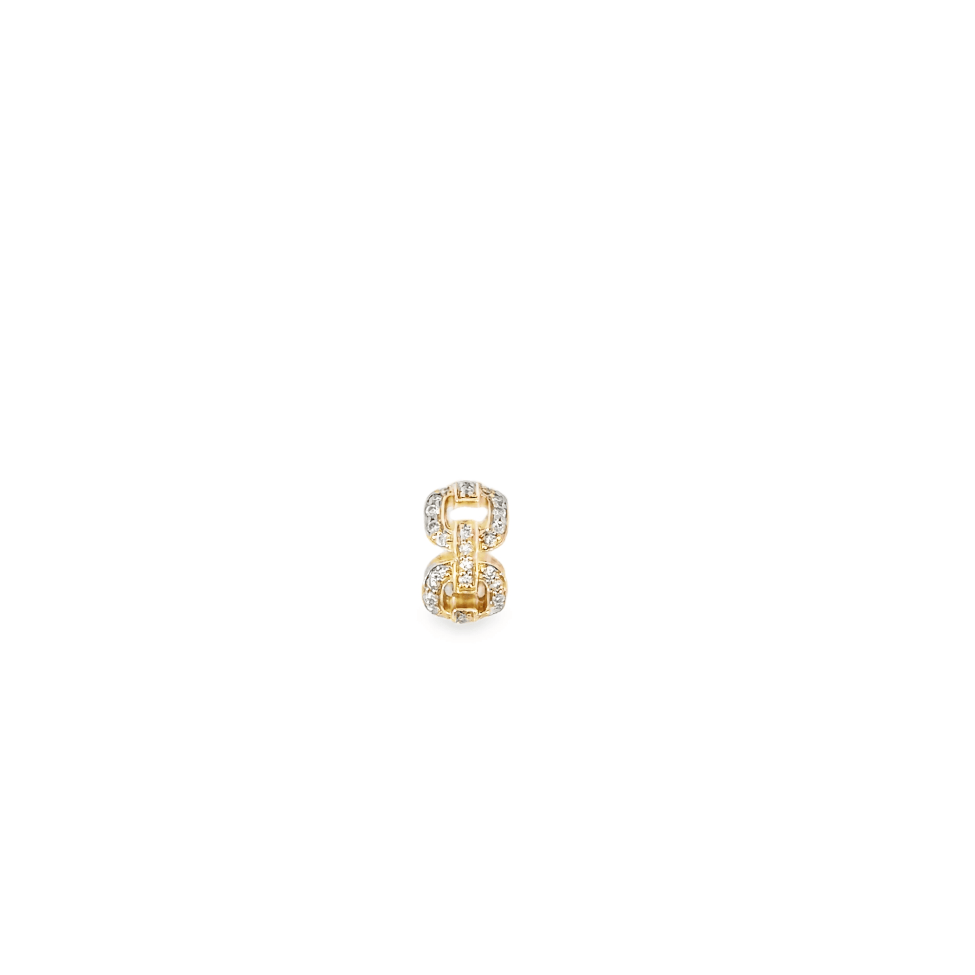Pave Diamond Chain Slide Pendant