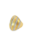Satin Striped Diamond Ring