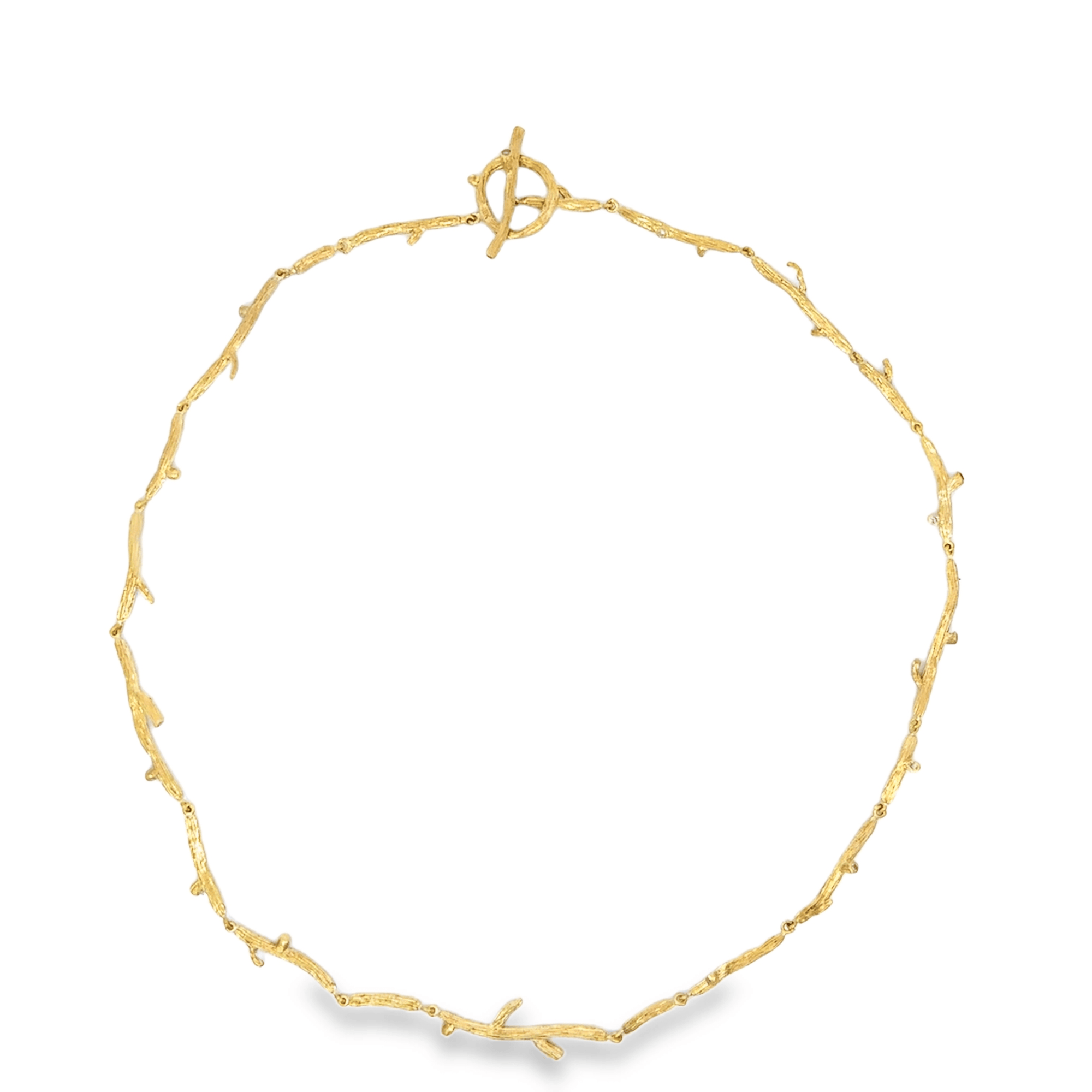 Fois Bois Diamond and Toggle Clasp Necklace
