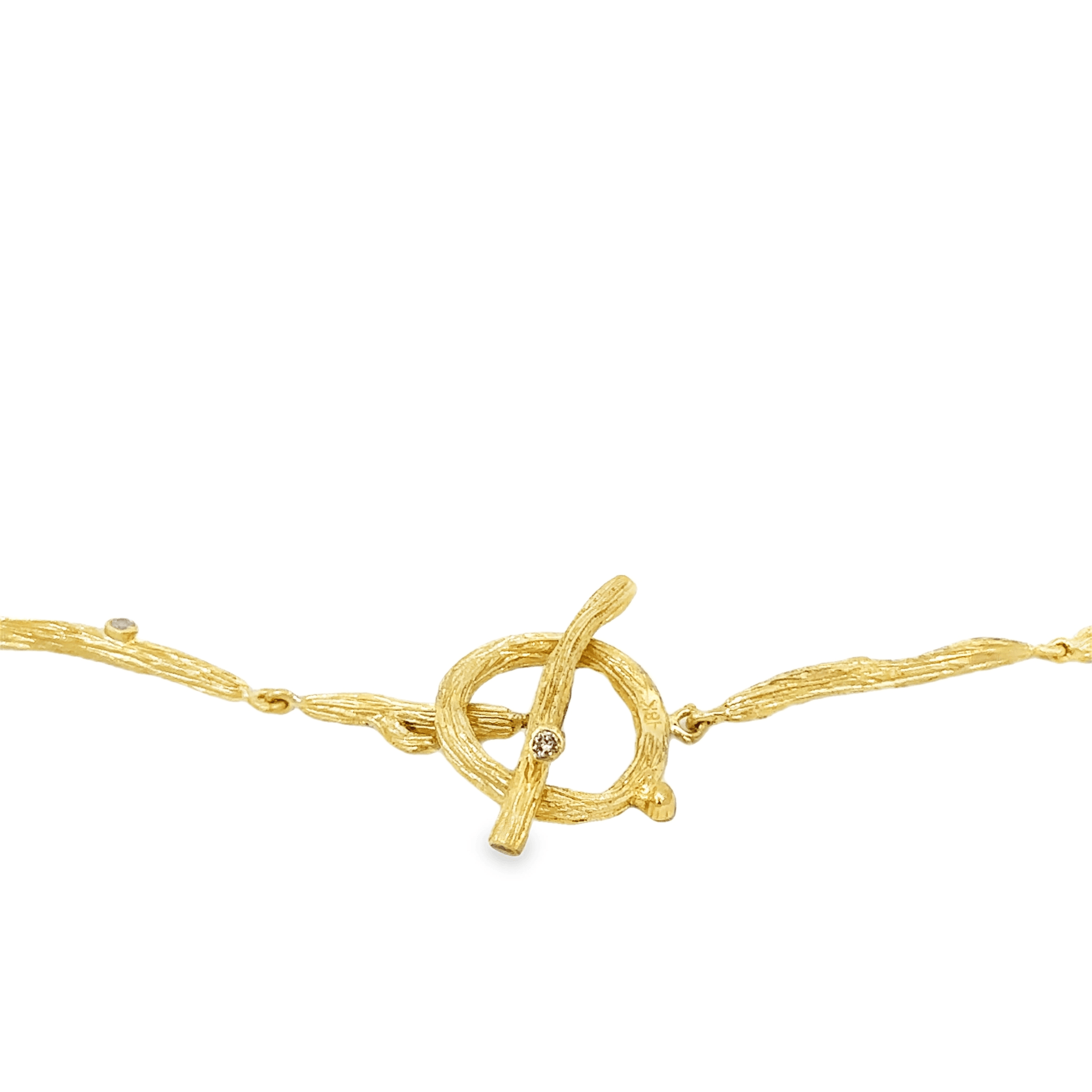 Fois Bois Diamond and Toggle Clasp Necklace