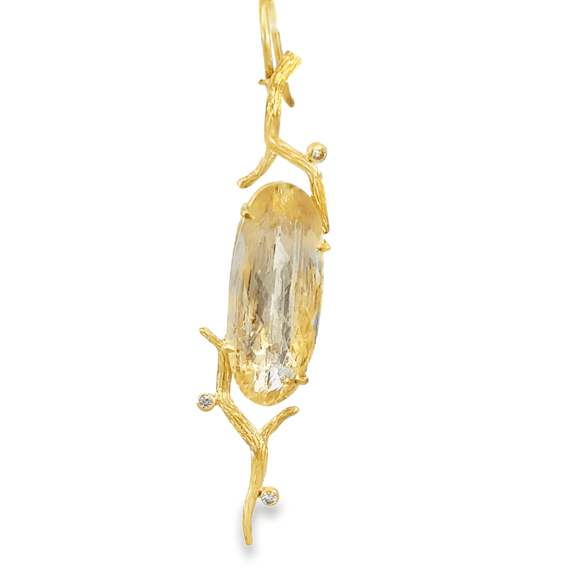 Citrine Fois Bois Earrings