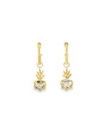 Citrine Drop Leaf Earring Charms