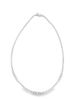 Round cut Diamond White Gold Multi Graduated Tennis Necklace