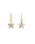 The Lilac Tanzanite Earring Charms (14k Yellow Gold, Tanzanite, Diamonds)