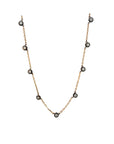 The Savannah Necklace (14k Yellow Gold, Diamonds, and Oxidized Sterling Silver)