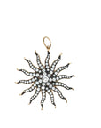 The Carlyle Pendant (14k Yellow Gold, Diamonds, and Oxidized Sterling Silver)