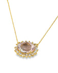 The Camilia Necklace (18k Yellow Gold and Morganite)