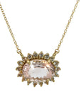 The Camilia Necklace (18k Yellow Gold and Morganite)