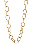 Handmade Royal Gold Oval Link Chain Connector Necklace