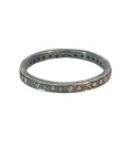 Silver and Diamond Stacking Ring