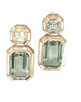 Green Amethyst and Mother of Pearl Earrings