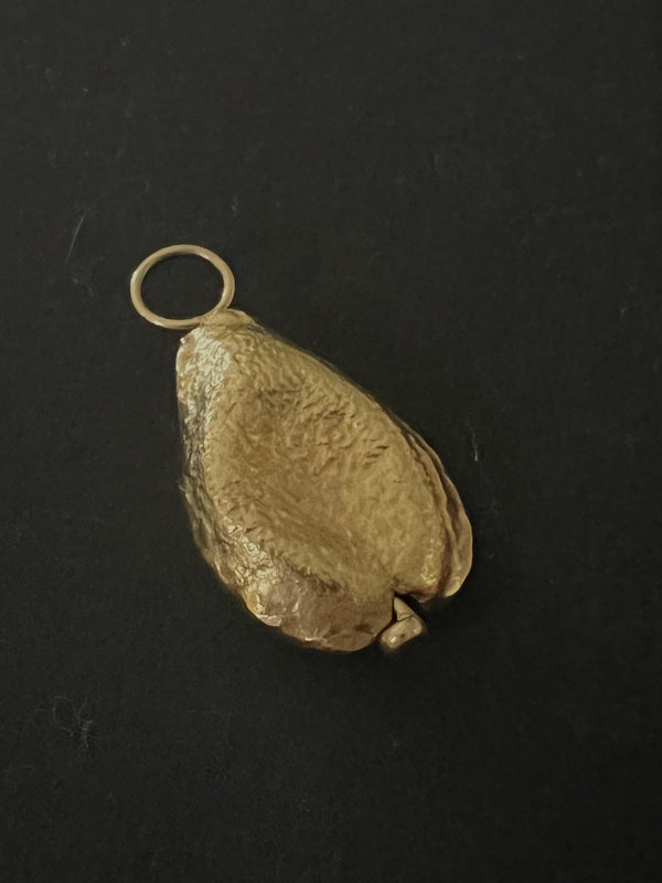 Gold Drop Textured Pendant