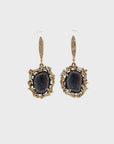 Geode and Diamond Drop Earring