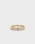 East to West Pear Cut Diamond Eternity Ring