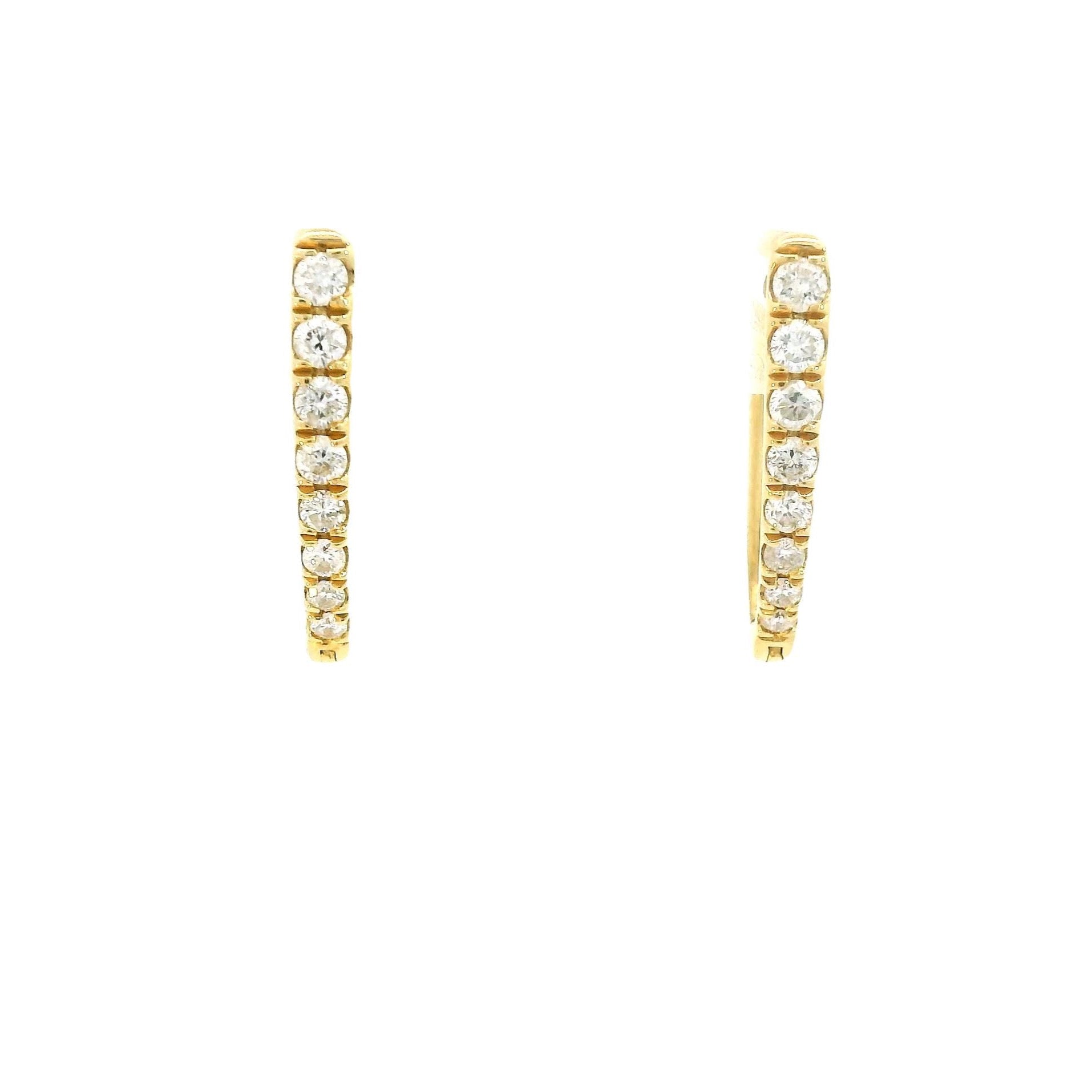 Yellow Gold V Hoops