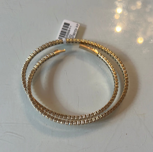 Diamond and 14k gold wrap bracelet