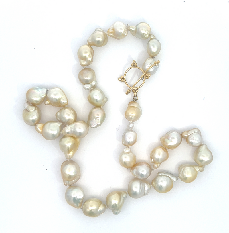 Baroque Golden South Sea Pearls Necklace