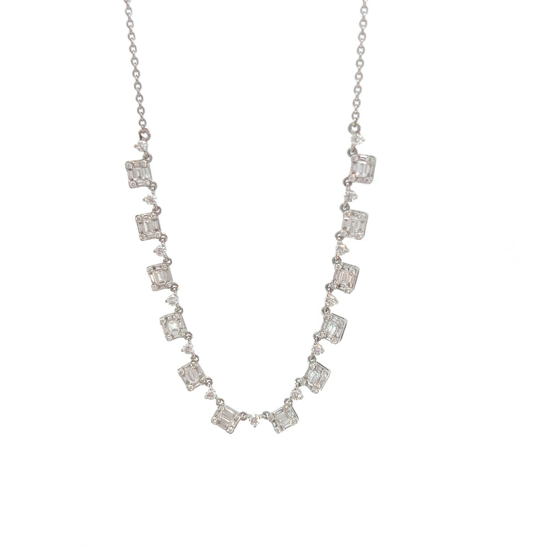 Baguette Diamond Necklace