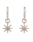 Starburst Earring Charms with Diamonds