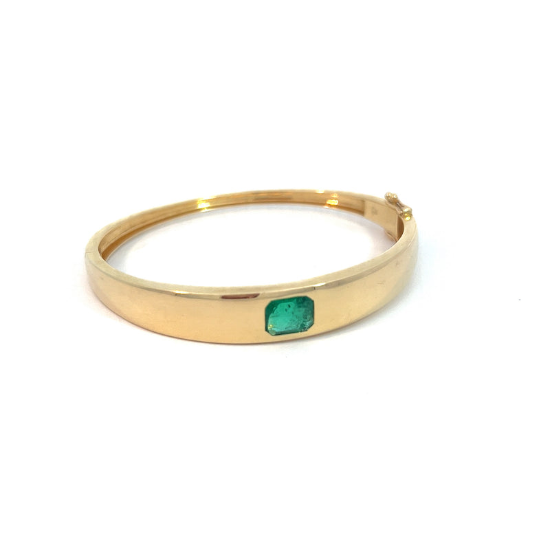 Emerald Hinged Bracelet