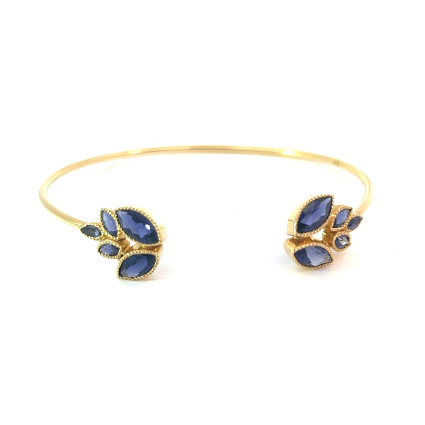 Iolite Marquise Cuff Bracelet