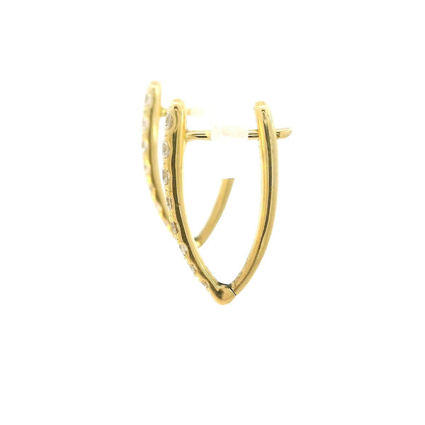 Yellow Gold V Hoops