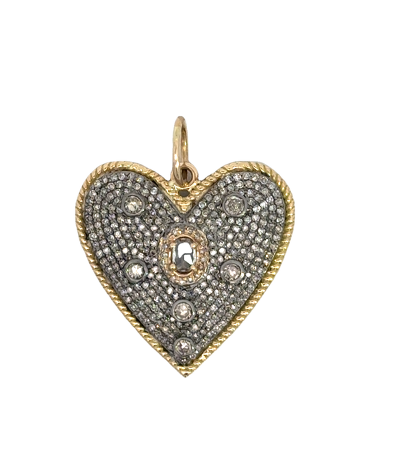 Heart and Lock Diamond Pendant