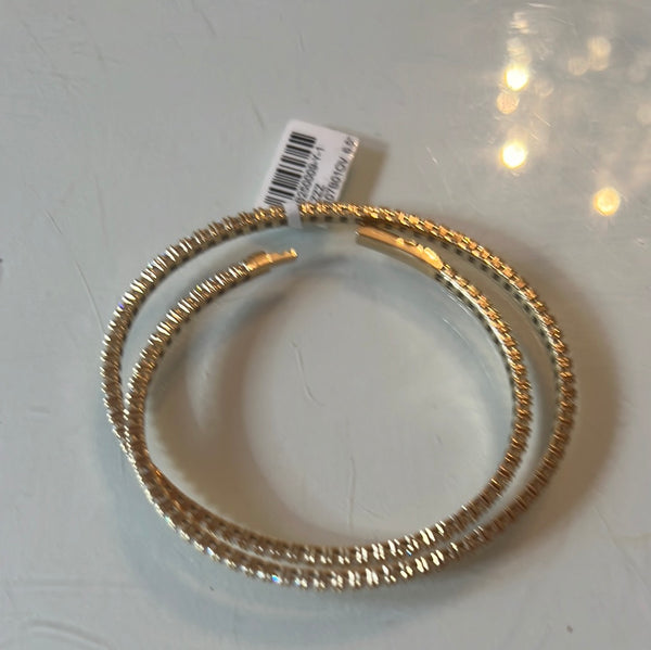 Diamond and 14k gold wrap bracelet