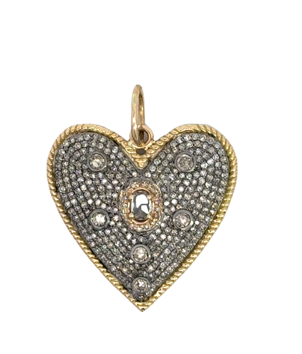 Heart and Lock Diamond Pendant