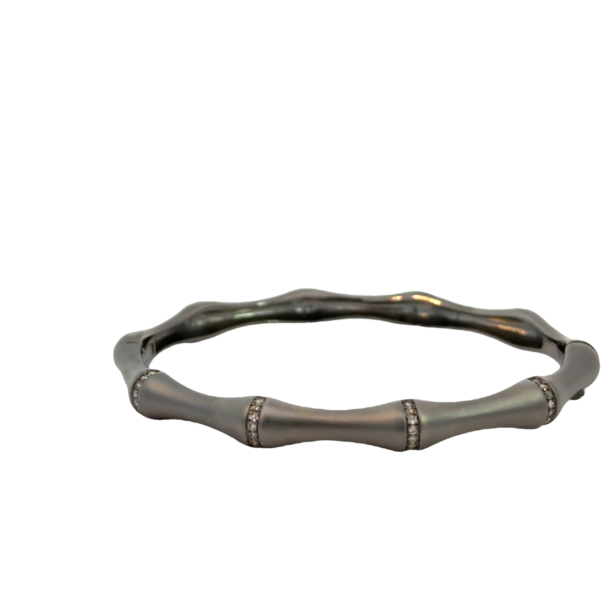 Oxidized Silver Bamboo Bangle