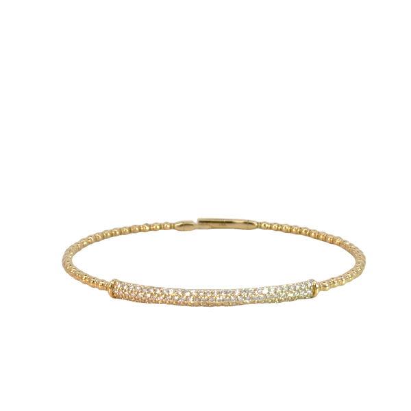 Gold and Diamond Flexible Bracelet