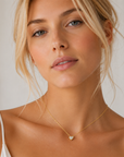 Diamond Bezel Heart Necklace (14k Yellow Gold and Diamonds)