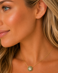 Camille Necklace (14k Yellow Gold, Topaz, Emeralds, and Diamonds)