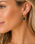 Roman Coin Sapphire and Diamond Earring Charms (18k Yellow Gold, Diamond and Sapphire)