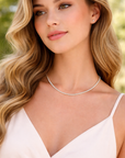 Classic Diamond Tennis Necklace (14k Yellow Gold and Diamonds)