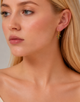Emerald Vine Earring Charms (14k Yellow Gold and Emerald)