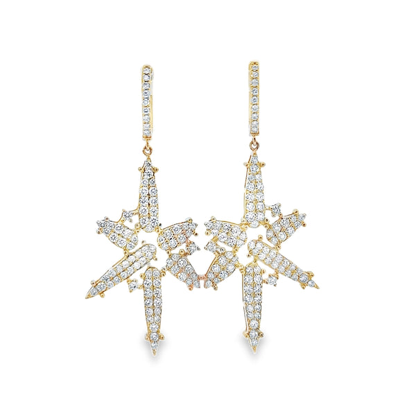 Diamond Burst Earring with Hoop