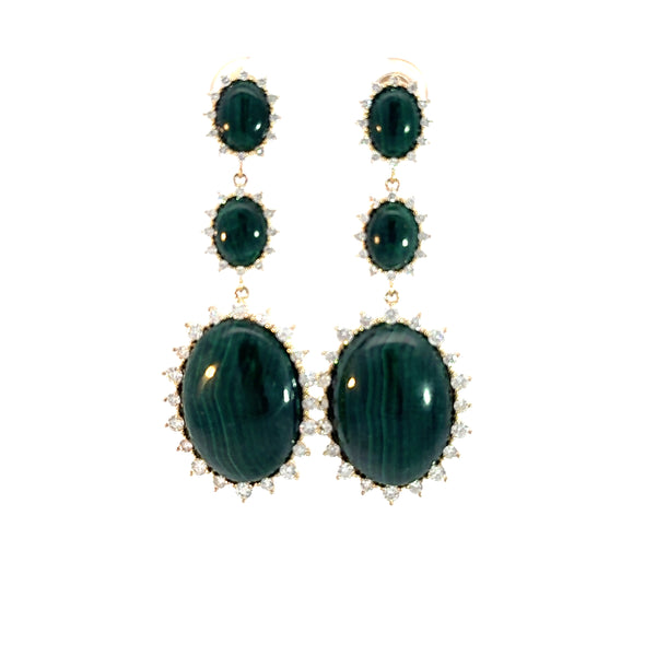 Malachite Drop Earrings