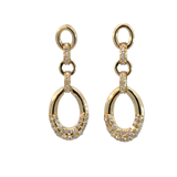 Pave Diamond Dipped Link Earrings