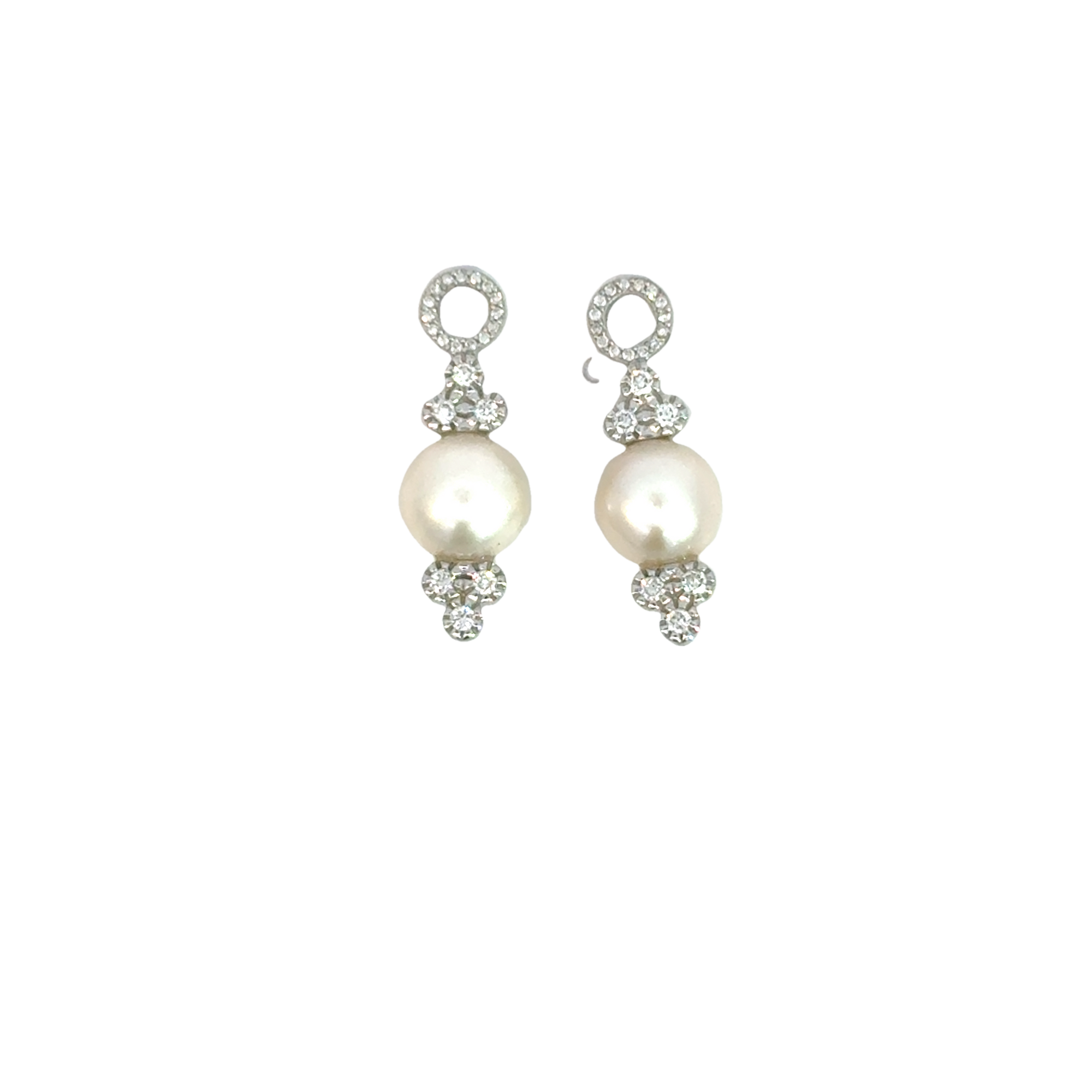 Pearl and Diamond Earring Charms