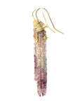 Fluorite and Celestial Tassel Earrings