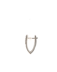 14k White Gold Diamond V Hoops