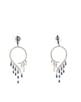 Deco Style Sapphire Baguette Drop Earrings