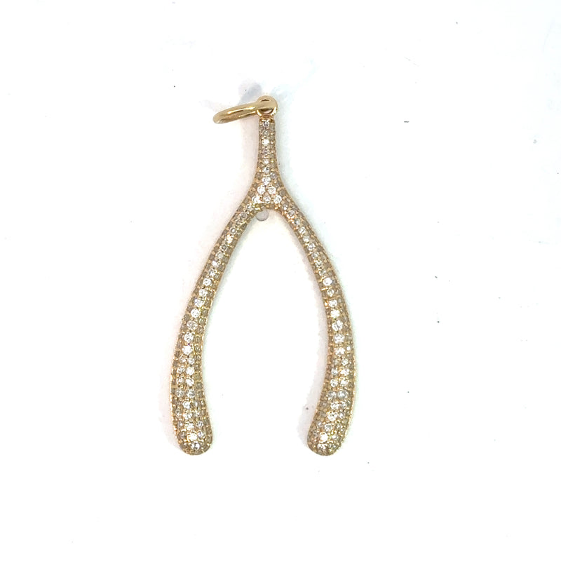 Diamond Wishbone Pendant