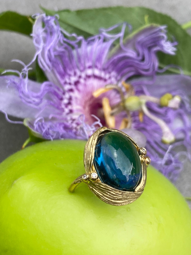 18k London Blue Topaz Ring