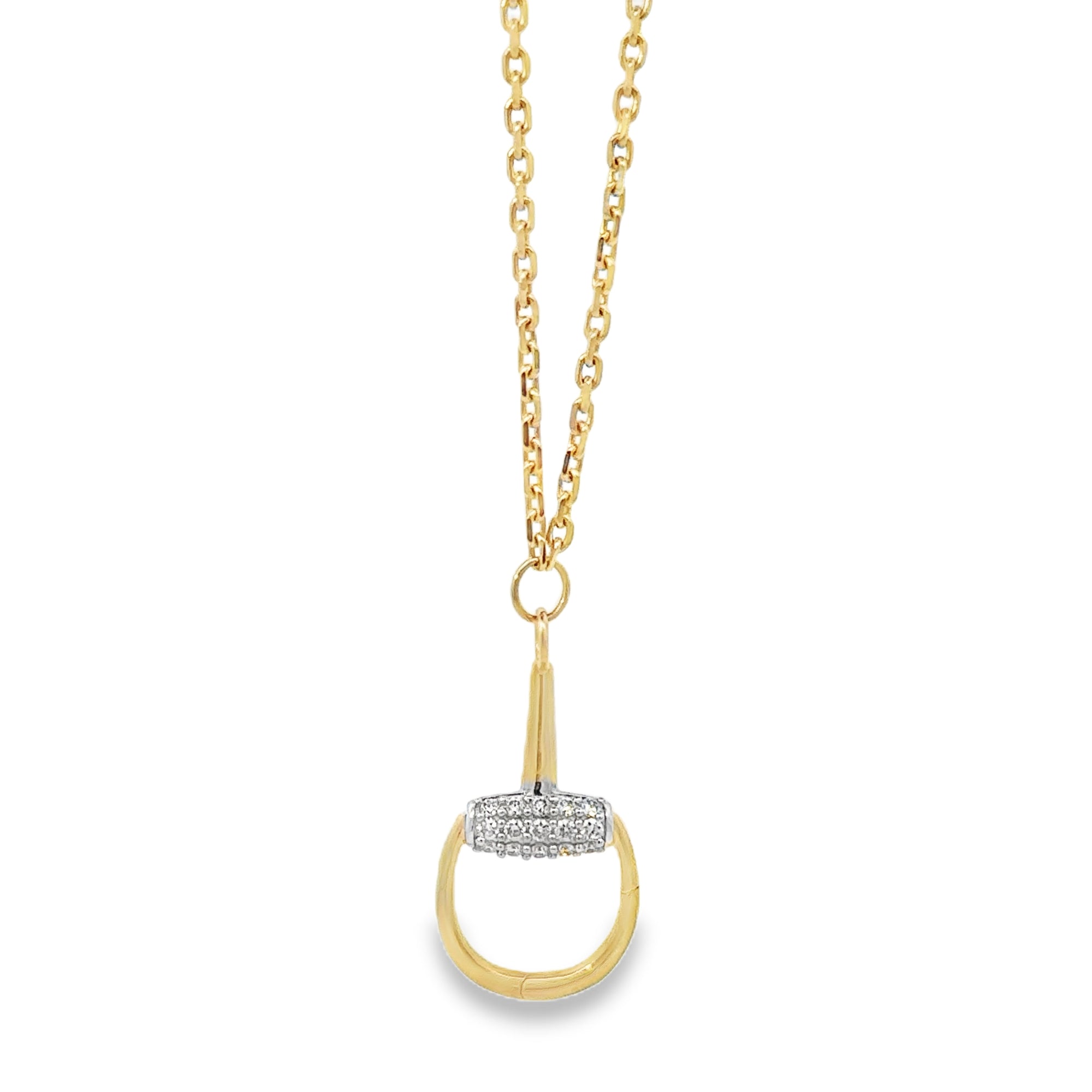 Gold and Diamond Loop Necklace