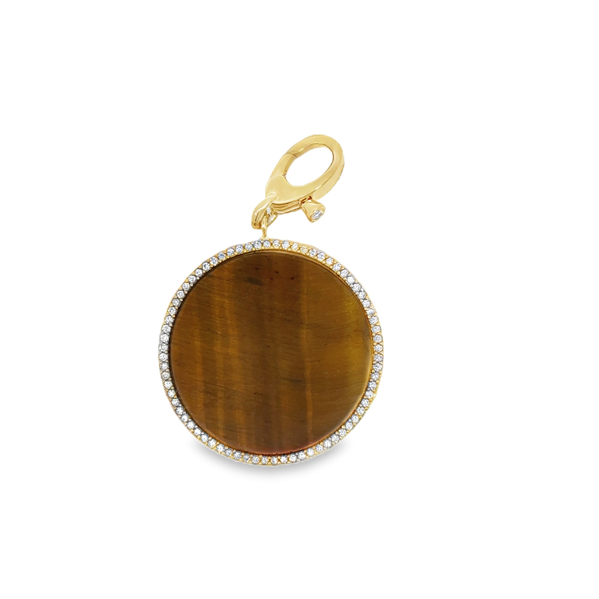 Tigers Eye Disk Pendant