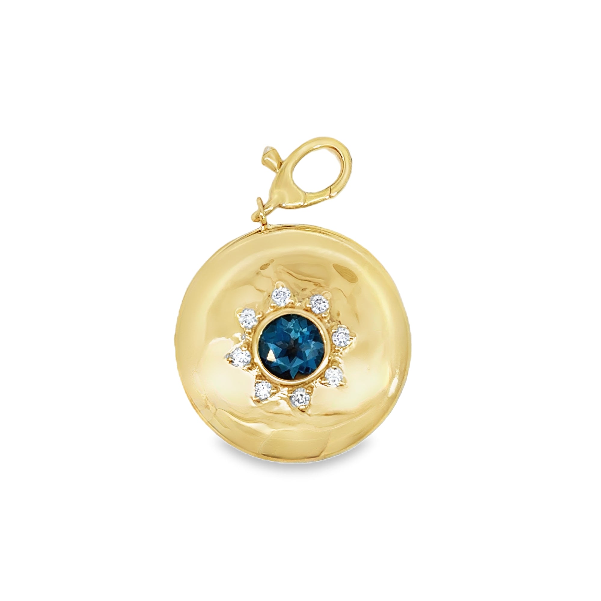 Yellow Gold Locket Pendant with Alexandrite