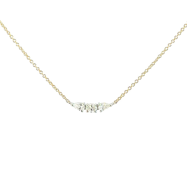 Pear and Oval Diamond Layering Necklace