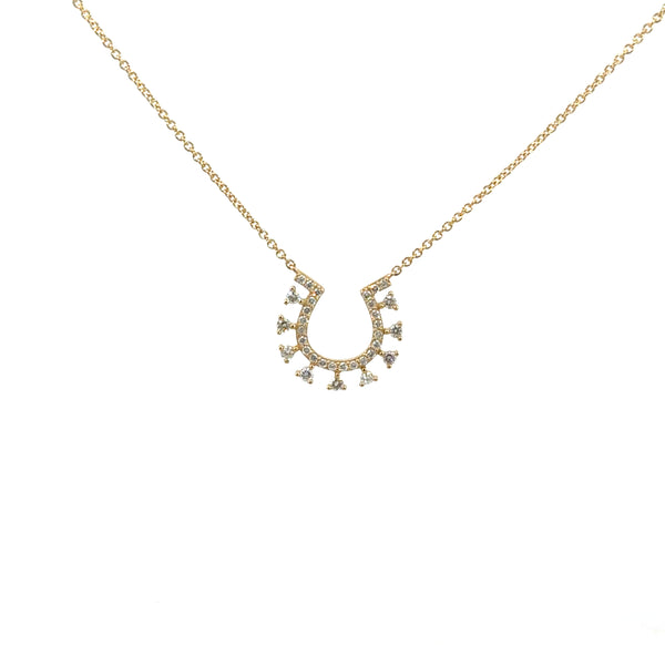 Diamond Fancy Horseshoe Necklace